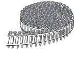 Ankarspik 15° rundbandad, plastbandad, (coil), FZV
